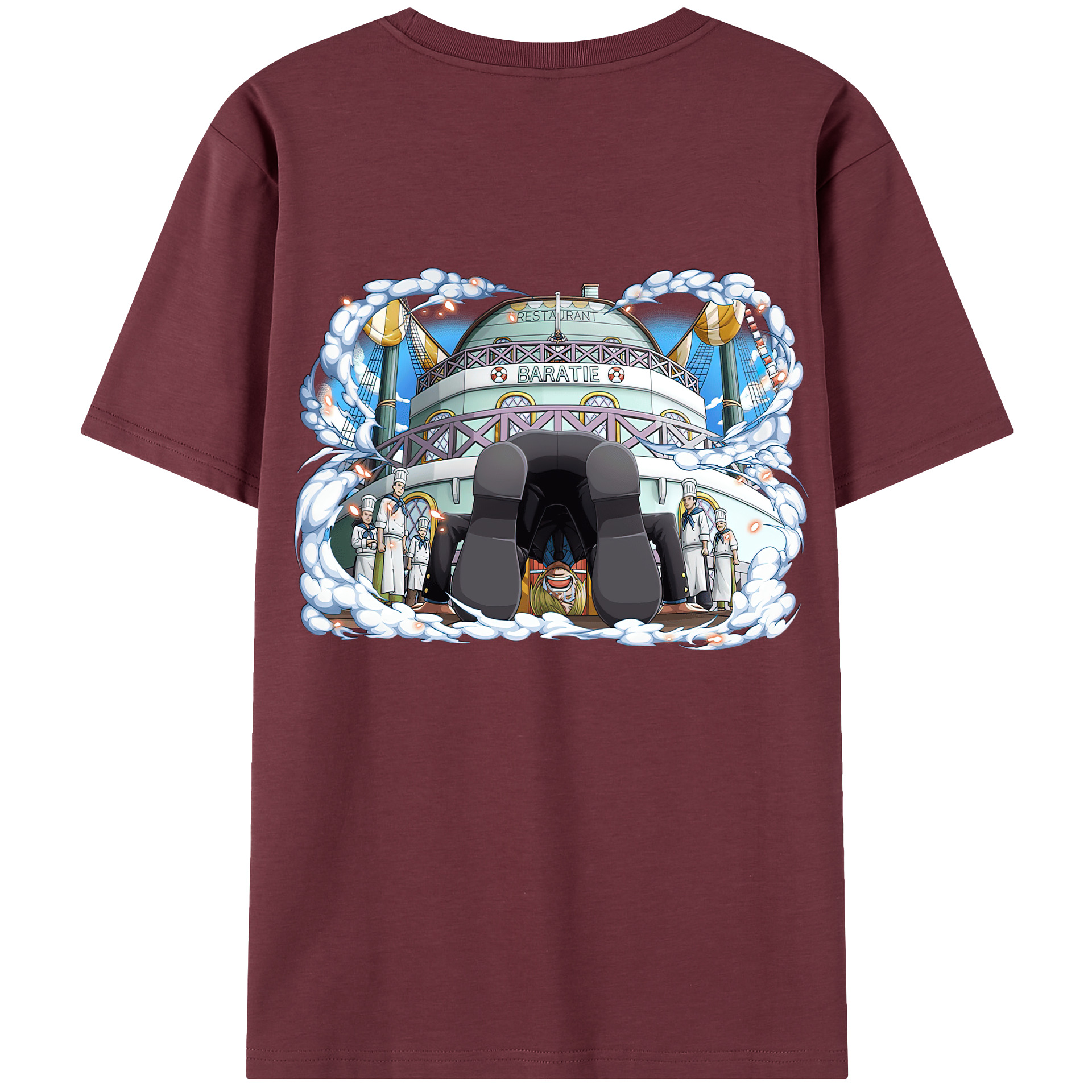 ワンピース サンジ ONE PIECE Sanji 綿100％半袖Tシャツ（背面プリント）